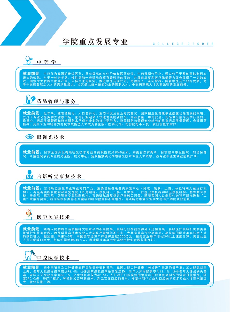 长沙卫生职业学院2018年单独招生简章(图3)