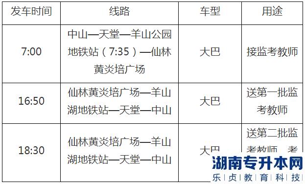 南京工业职业技术大学“专转本”选拔考试的发车时间表(图2)