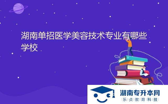 湖南单招医学美容技术专业有哪些学校