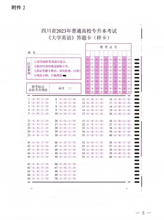 2023年四川专升本统考科目考试题型及分值公布！(图5)