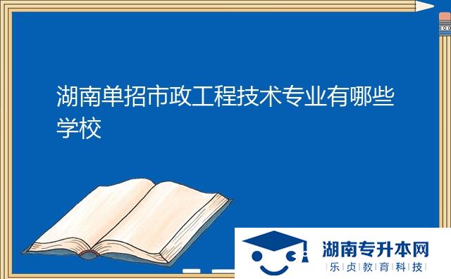 湖南单招市政工程技术专业有哪些学校