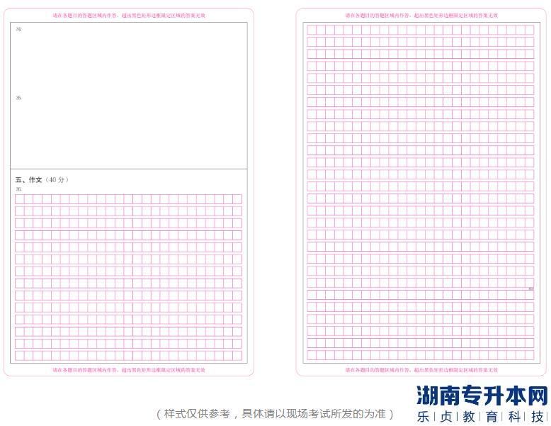 江苏2023年专转本考试答题卡样式及填涂注意事项(图3)