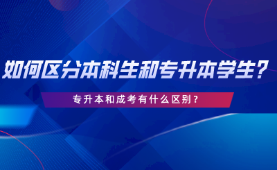 如何区分本科生和专升本学生？专升本和成考有什么区别.png