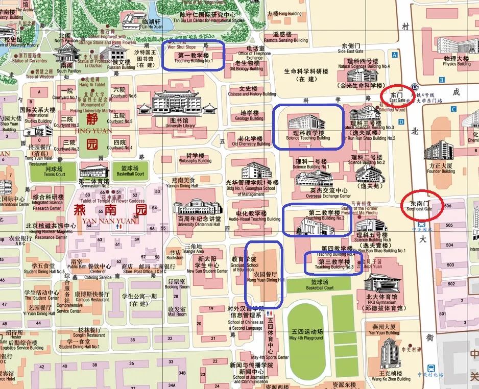 北京的大学位置分布图图片