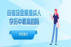 常见问题:自考含金量是成人学历中最高的吗?